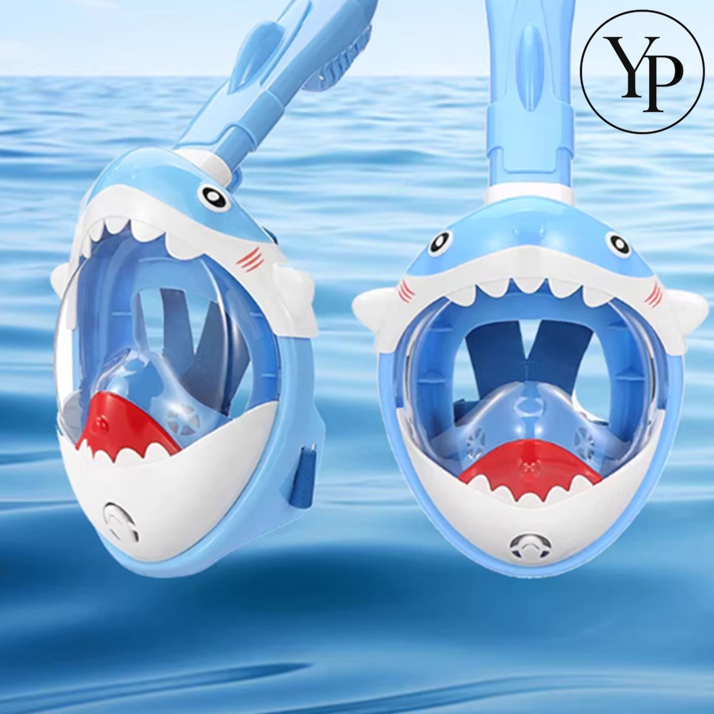 유아 스노쿨링 마스크 김서림 방지 튜브탑 풀페이스 물안경 상어 아동용 장비 케이스