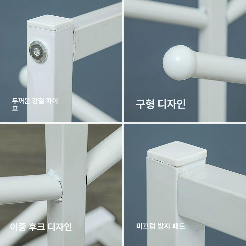 농구공 거치대 축구공 수납 강당 철제 체육 정리대 학교 양면 4개 블랙 8개 수납 두꺼움 - 상세 이미지 5