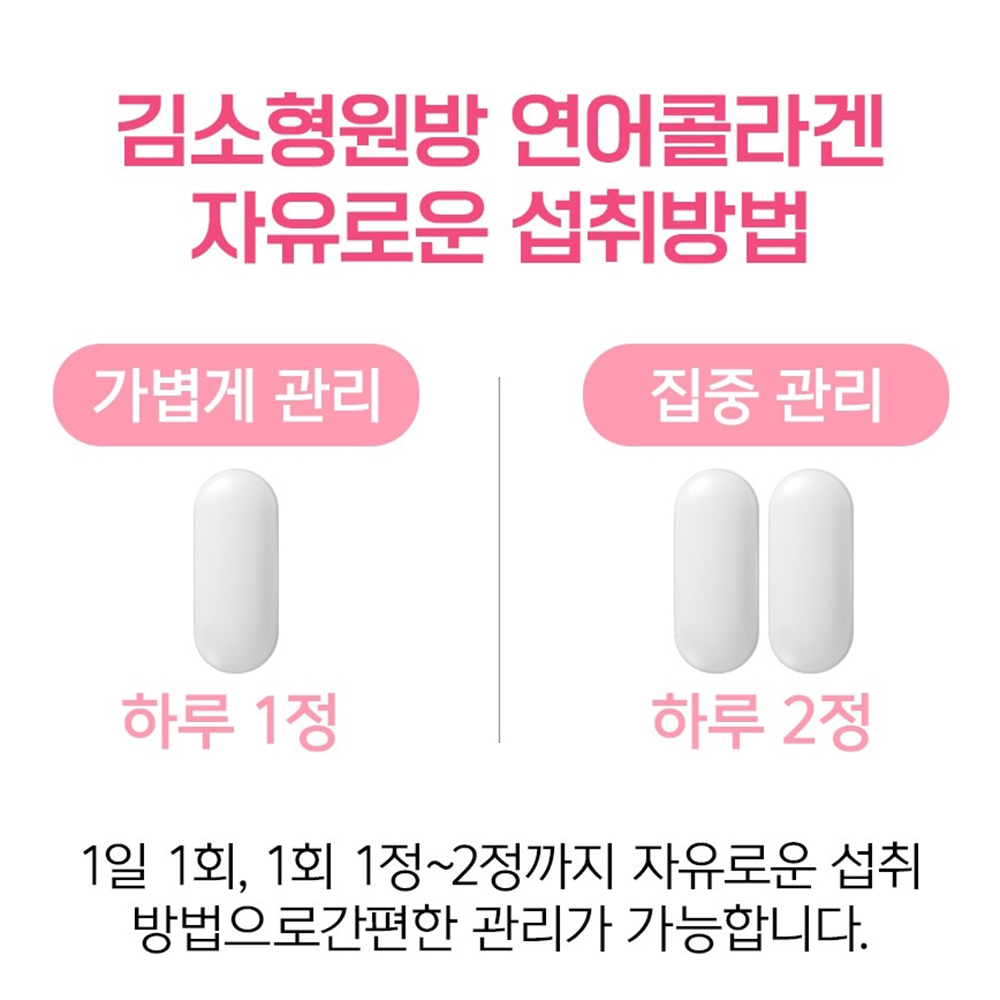 김소형 연어콜라겐 글루타치온 비오틴 먹는 피쉬콜라겐 60정 4개 - 상세 이미지 3