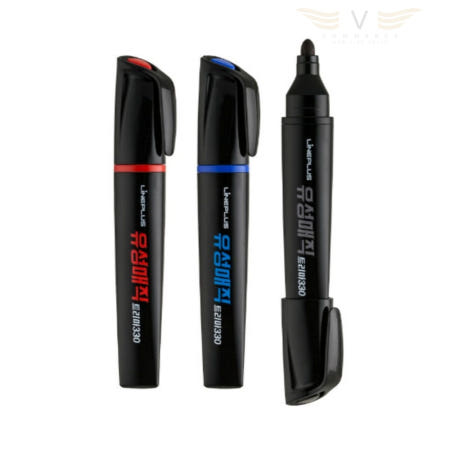 브이커머스 라인플러스 트리마330 유성매직 3.0mm 청색매직