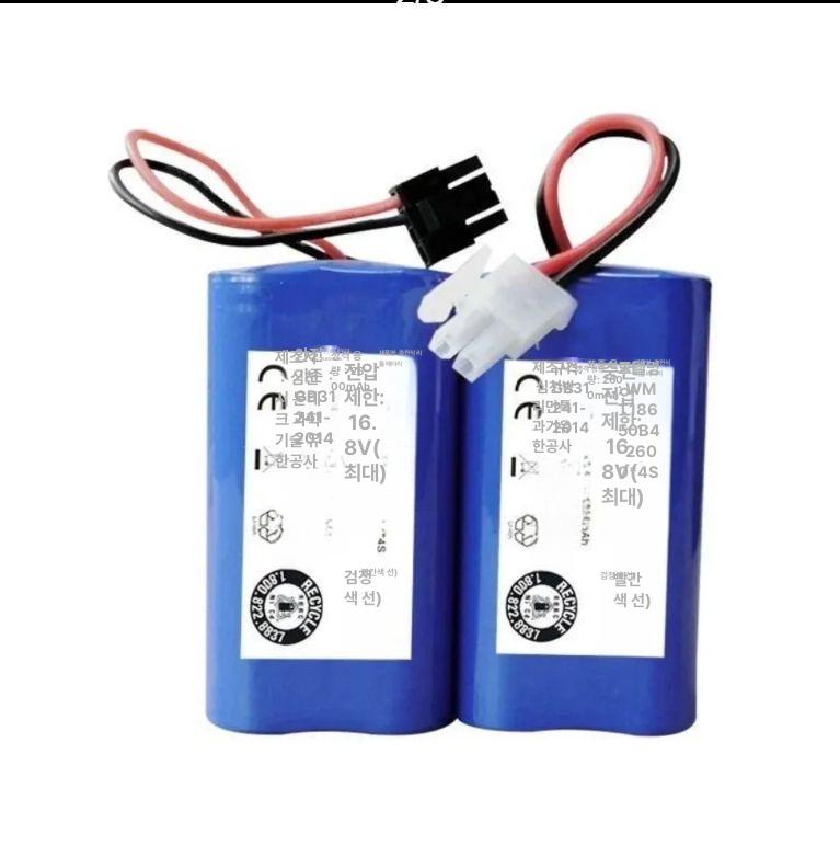 호환 로봇청소기 배터리 인터페이스 가정용 교체 전용 예비 밧데리 14.8V 2200hMAH 화이트 2선 - 상세 이미지 3