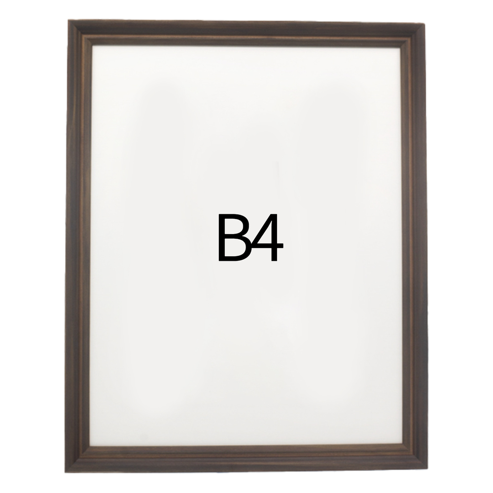 럭셔리 엔틱 원목액자 웨딩액자 우드 아크릴 프레임 스튜디오 틀 B4 257x364mm, 진밤 - 메인 이미지