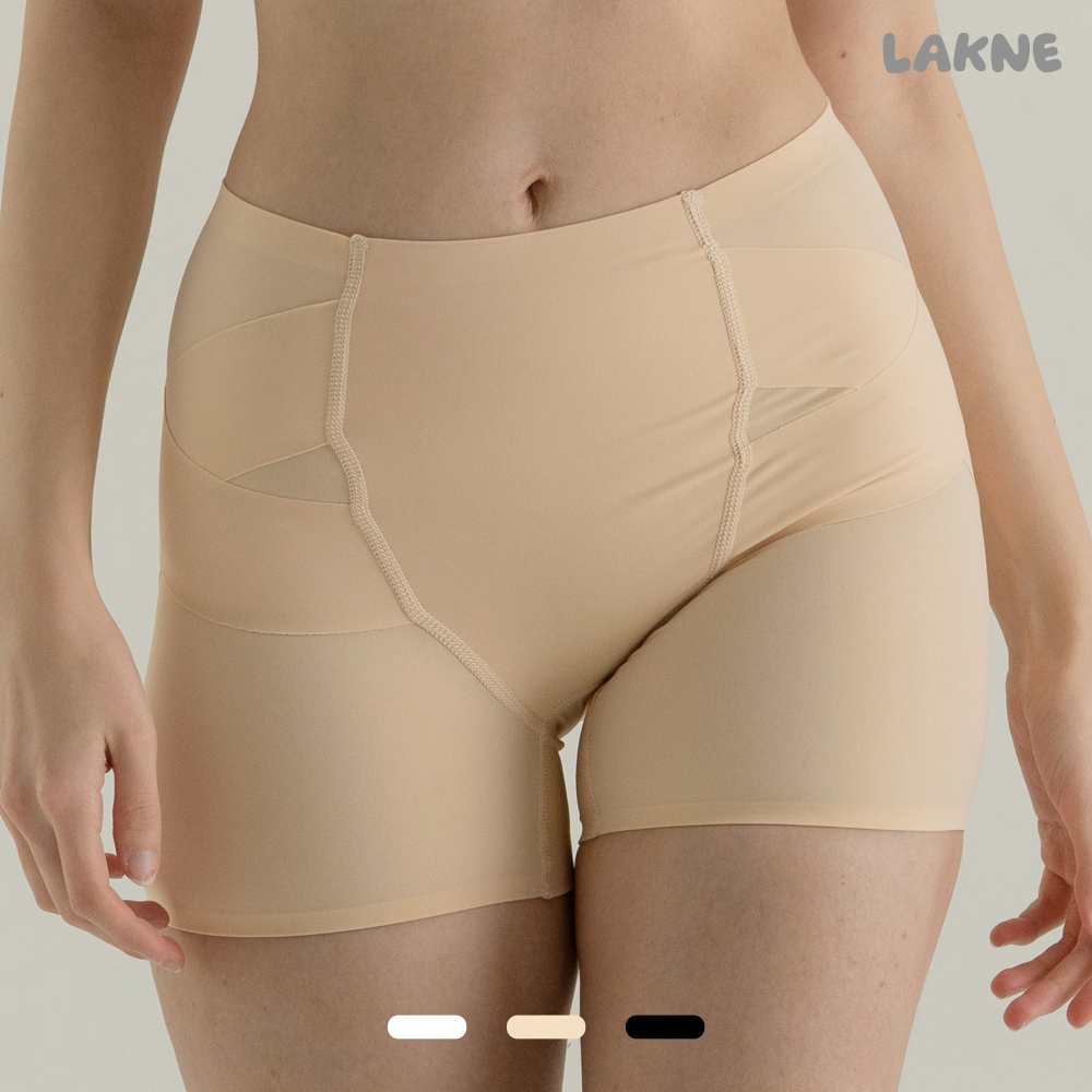 타이트 하이웨스트 하프 사각 팬티 심리스 힙업 햄 교정 위생 생리 보정 드로즈 거들 속바지