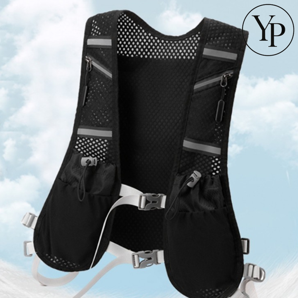 등산 조끼형 수납 가방 야광띠 안전 보호 트레일러닝 휴대폰 보조 백팩 수납 포켓