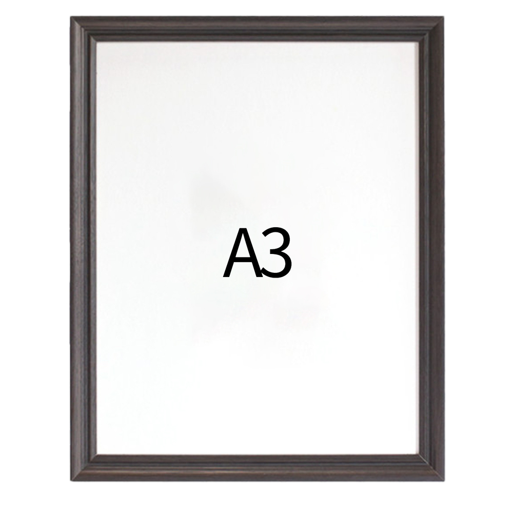 럭셔리 엔틱 원목액자 웨딩액자 우드 아크릴 프레임 스튜디오 틀 A3 297x420mm, 블랙 - 메인 이미지