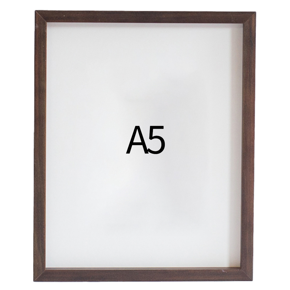 리얼 12mm 원목액자 웨딩액자 그림 포스터 프레임 인테리어 A5 148x210mm, 진밤 - 메인 이미지