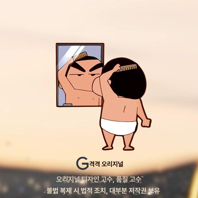 짱구 거울 장식 스티커 욕실 침실 유리문 필름 룸 베란다 유리 크레용 신짱 화장대 - 상세 이미지 3