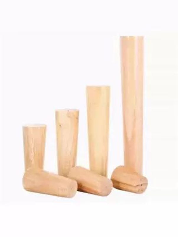 원목 가구 다리 부속 발통 조절발 브래킷 철재 부품 나무 직각 6cm 오크색 1개가격 - 상품 이미지