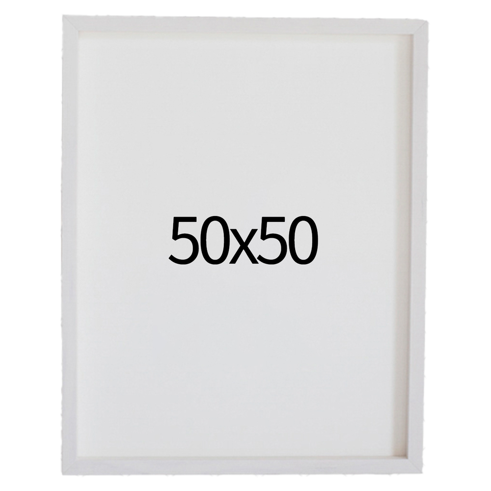 리얼 12mm 원목액자 웨딩액자 그림 포스터 프레임 인테리어 50x50 500x500mm, 화이트 - 메인 이미지