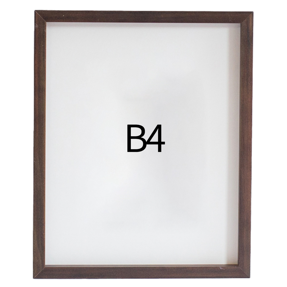리얼 12mm 원목액자 웨딩액자 그림 포스터 프레임 인테리어 B4 257x364mm, 진밤 - 메인 이미지