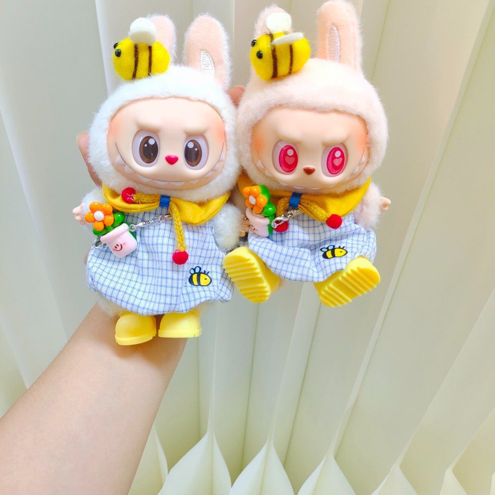 라부부 더몬스터즈 3세대 키링 인형 옷 꾸미기 의상 원피스 꿀벌 세트 - 상세 이미지 3