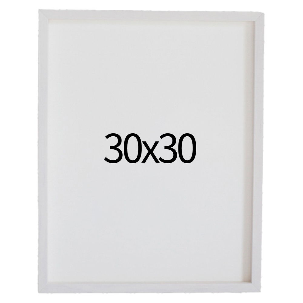 리얼 12mm 원목액자 웨딩액자 그림 포스터 프레임 인테리어 30x30 300x300mm, 화이트 - 메인 이미지