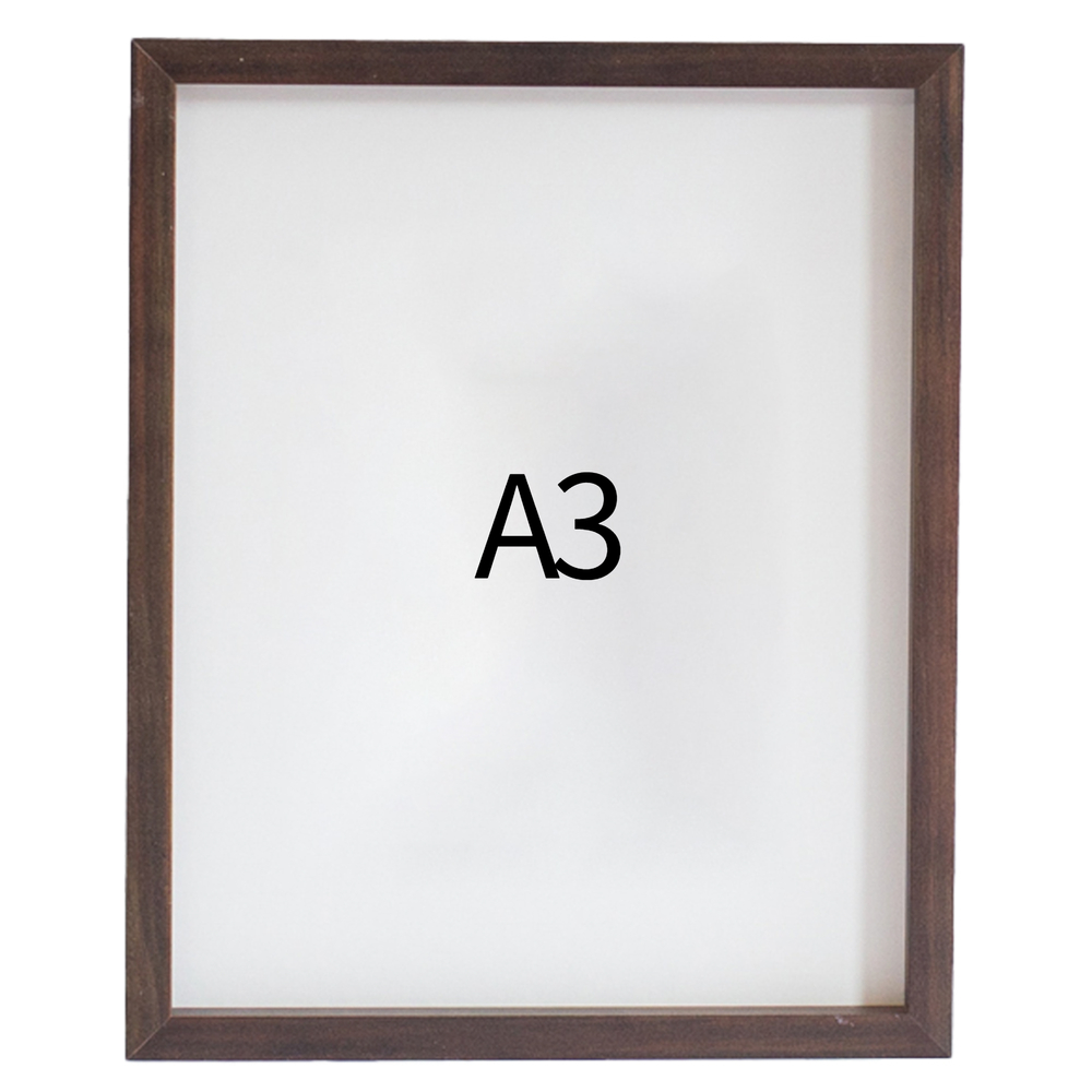 리얼 12mm 원목액자 웨딩액자 그림 포스터 프레임 인테리어 A3 297x420mm, 진밤 - 메인 이미지
