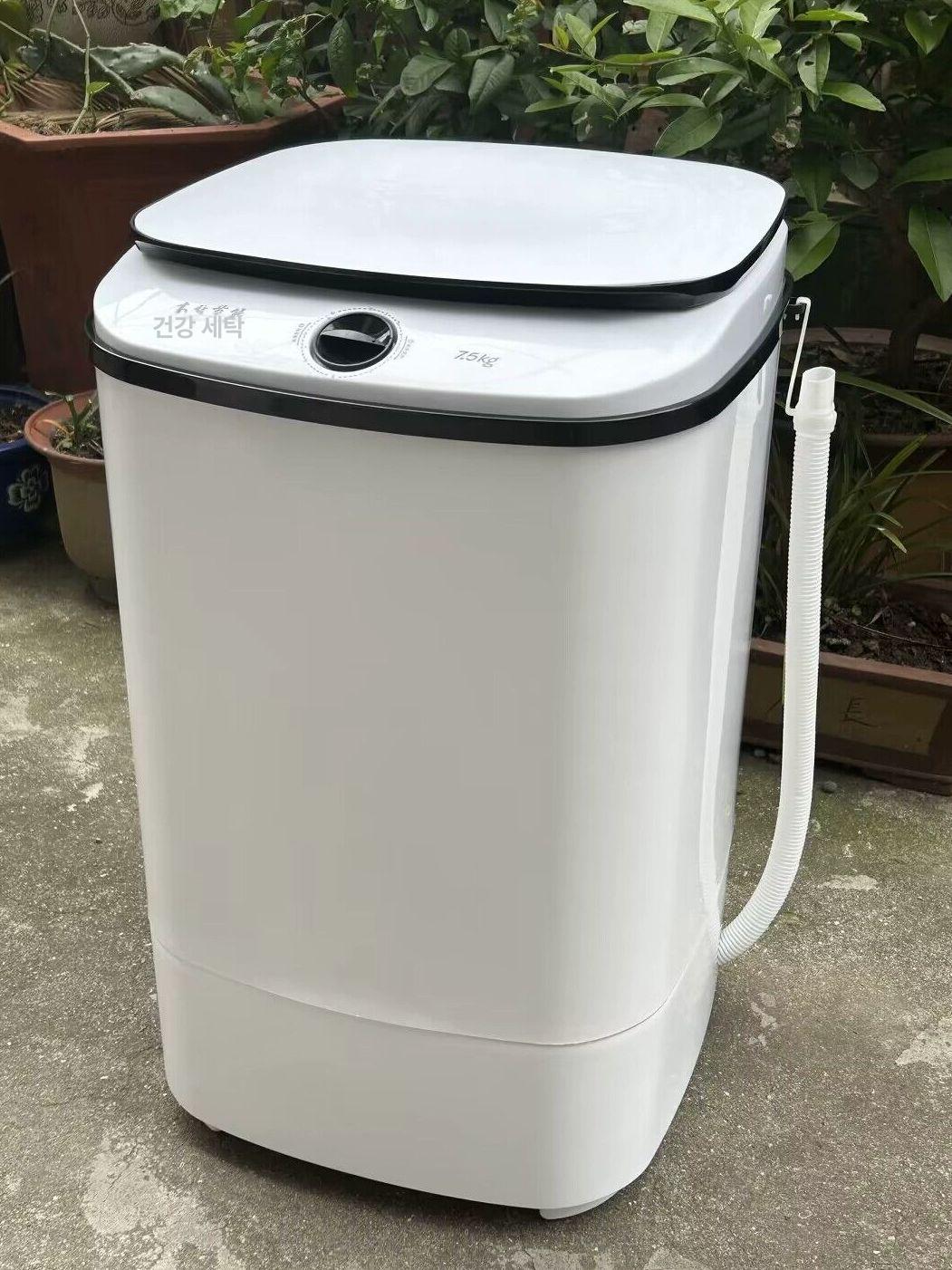 미니 수동 세탁기 빨래 걸레 경량 기숙사 미니세탁기 소형세탁기 7.5kg 물빠짐가능+오존살균 - 상세 이미지 2
