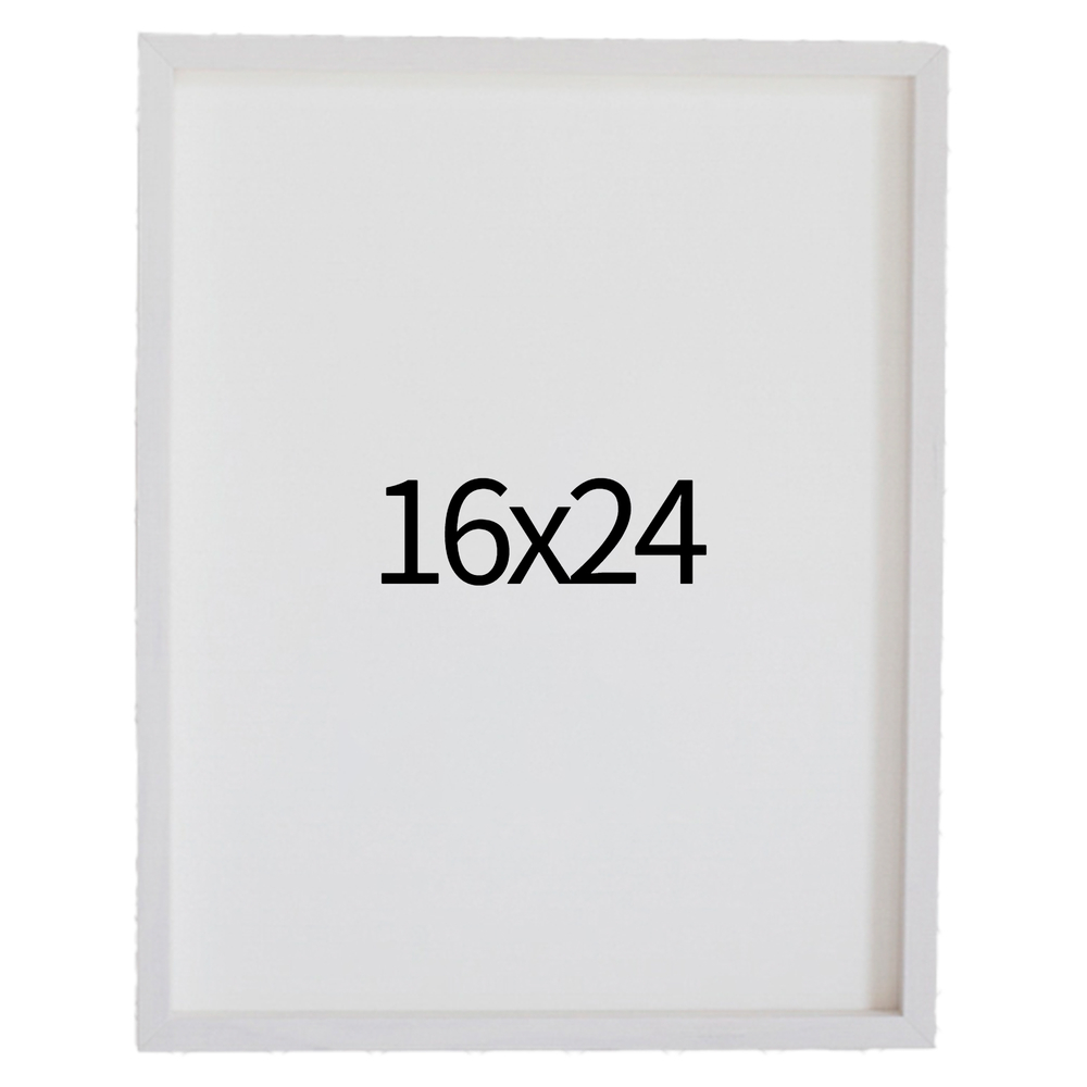 리얼 12mm 원목액자 웨딩액자 그림 포스터 프레임 인테리어 16x24 406x609mm, 화이트 - 메인 이미지
