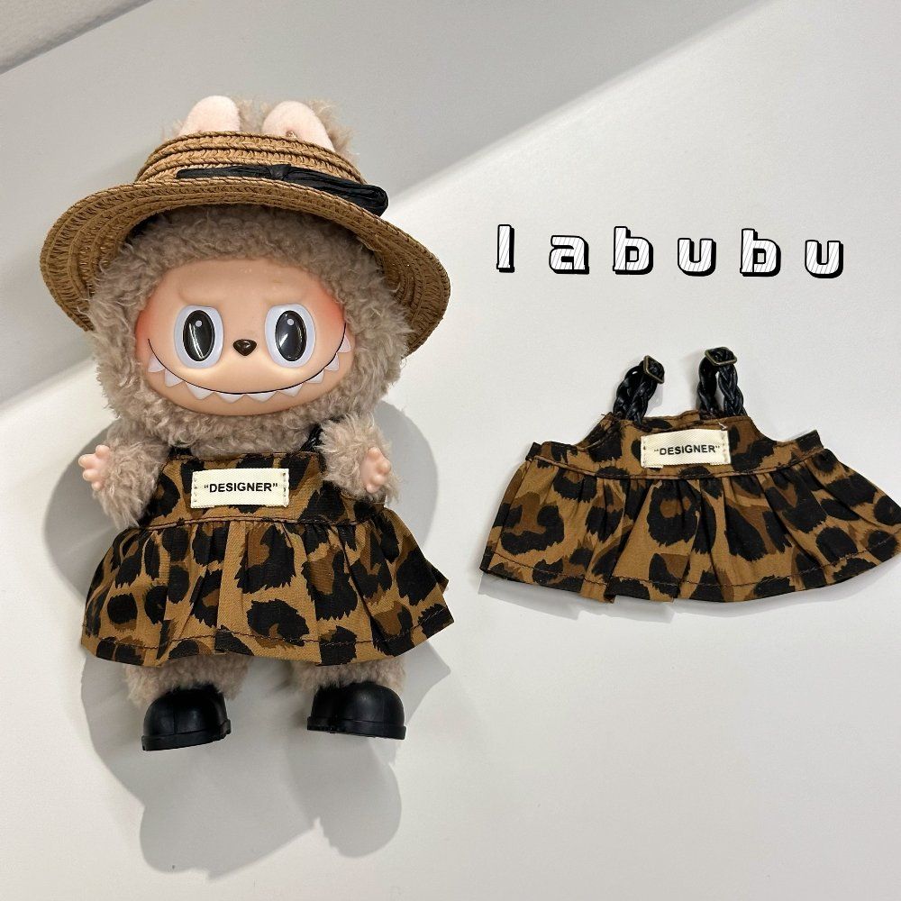 라부부 더몬스터즈 3세대 키링 인형 옷 꾸미기 의상 호피 멜빵 치마 - 상세 이미지 2