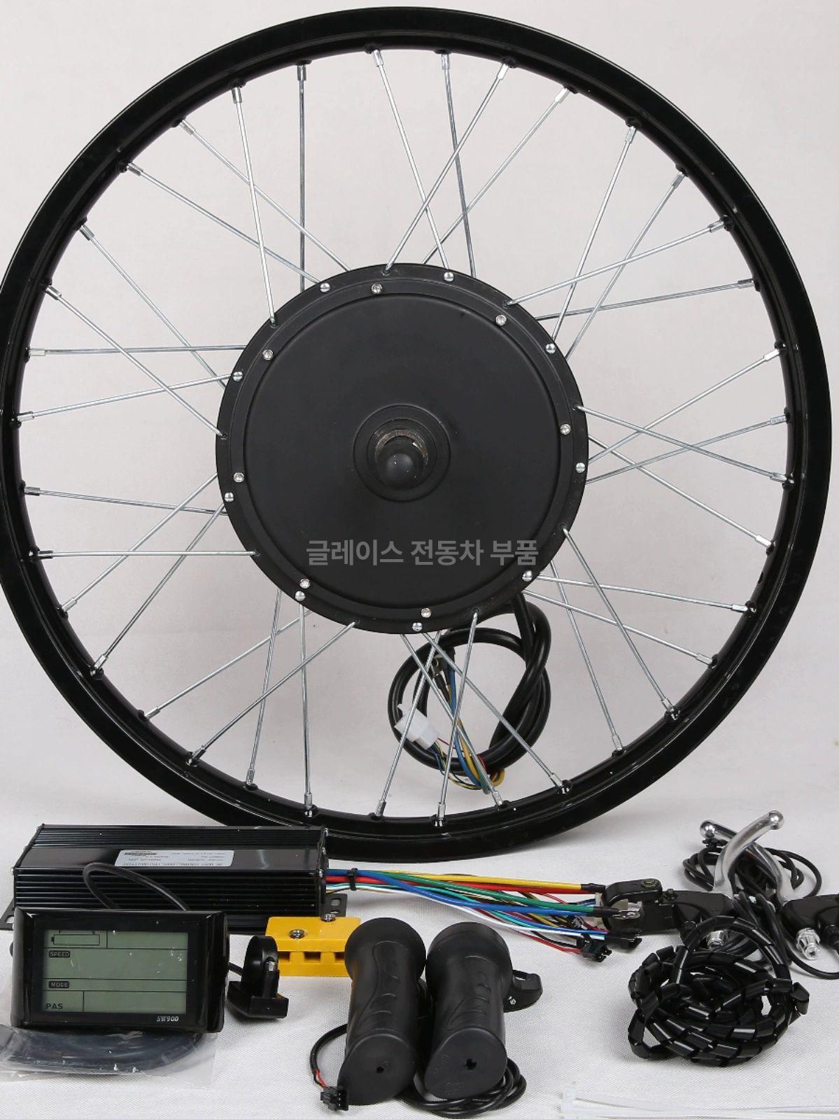 전기자전거키트 광폭 전륜 펫바이크 구성 변환 펫바이크만들기 48v1500w LCD 키트 - 상세 이미지 3