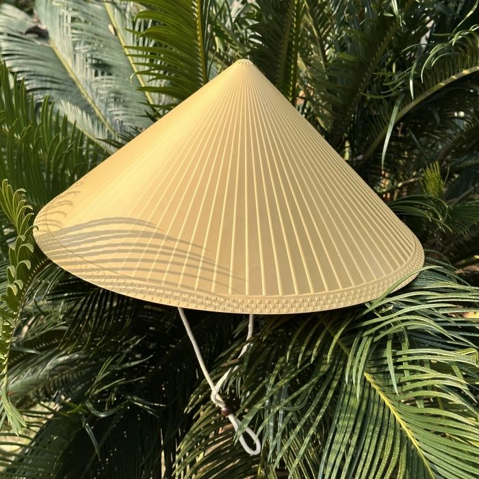삿갓 모자 밀짚 삿갓모자 농부 고깔 베트남 농사 대나무 경질플라스틱 카키 직경 42cm - 상품 이미지