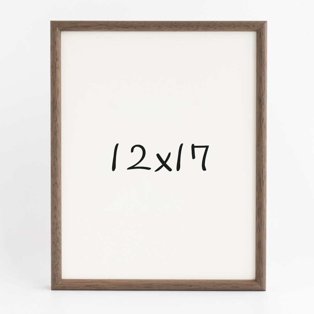 프리미엄 라운드 원목액자 웨딩액자 그림 포스터 프레임 인테리어 12x17 304x431mm, 월넛 - 메인 이미지