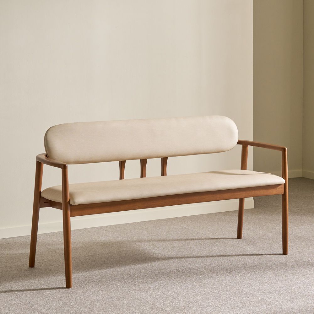 가구의서 고무나무 원목 3인용 식탁 벤치의자 HCZ2408