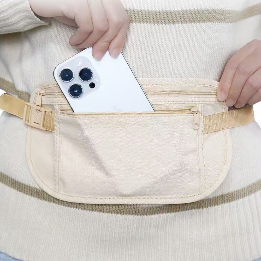 남성 슬림 허리 가방 벨트 지갑 파우치 핸드폰 수납 힙색 허리쌕 런닝 마라톤 허리띠 - 상품 이미지