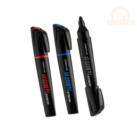 우동할매 라인플러스 트리마330 유성매직 3.0mm 검정유성매직