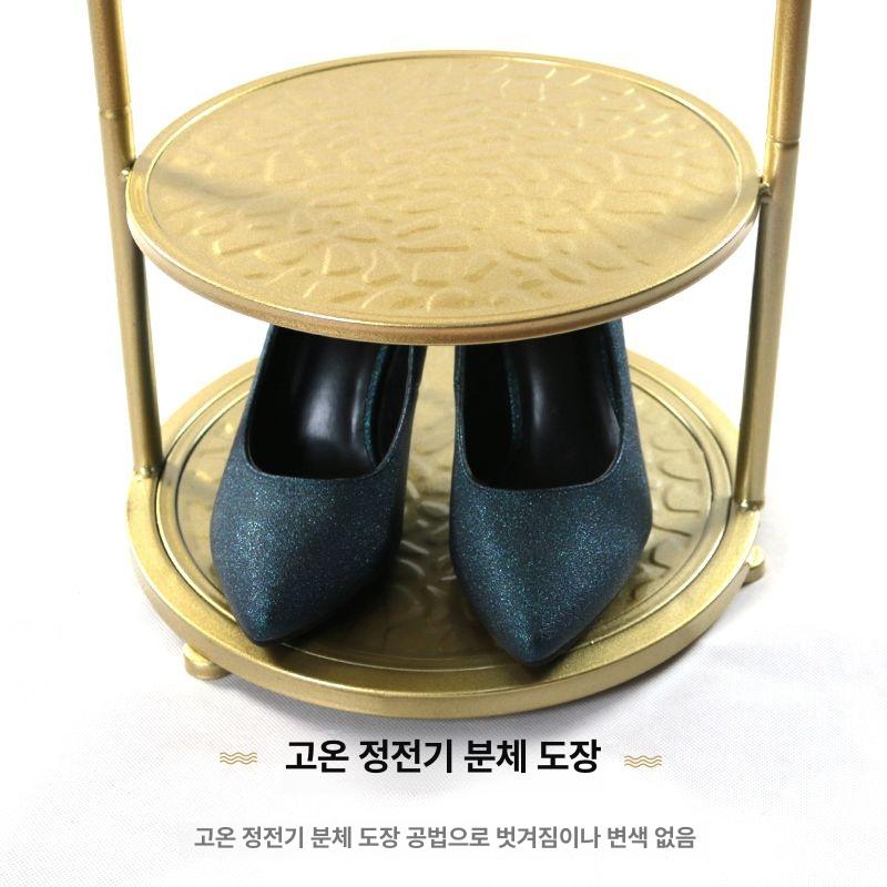 북유럽 엔틱 신발장 가정용 수납 좁은 현관 수납장 현관신발장 슬림신발장 신발수납 슈즈렉 패널 6단-경량 고급 골드 업그레이드형 - 상세 이미지 4