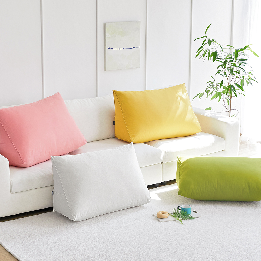 팜데코 삼각 등받이 쿠션 침대 쇼파 대형