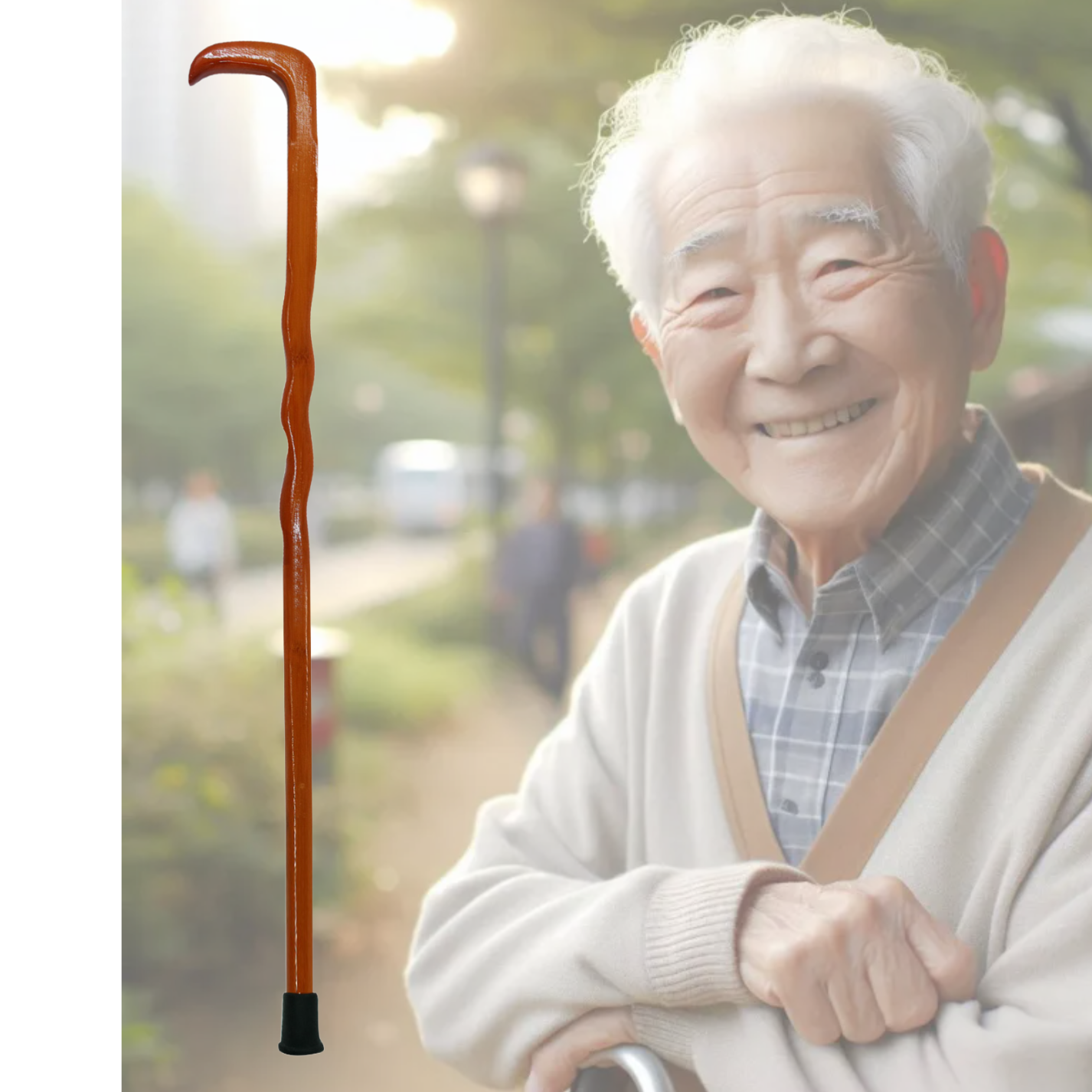가벼운 환자용 노인 지팡이 할아버지 경량 지팡이 고급형 어르신 지팡이 - 메인 이미지