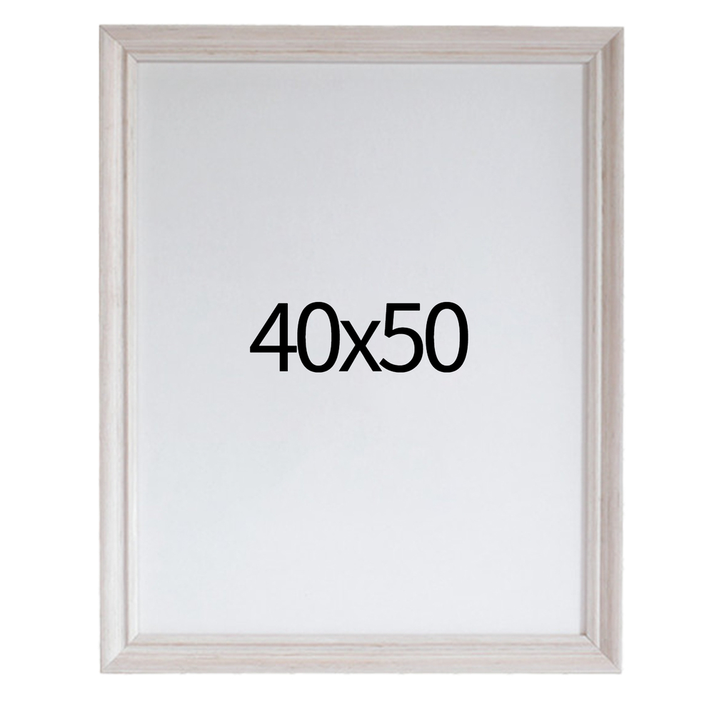 럭셔리 엔틱 원목액자 웨딩액자 우드 아크릴 프레임 스튜디오 틀 40x50 400x500mm, 화이트 - 메인 이미지