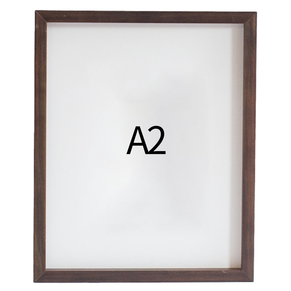 리얼 12mm 원목액자 웨딩액자 그림 포스터 프레임 인테리어 A2 420x594mm, 진밤 - 메인 이미지