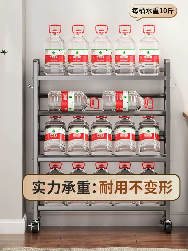 북트레이 북트롤리 북카트 책꽂이 이동식 북선반 간이 블랙 2층 50x높이 53x너비 25 - 상세 이미지 3
