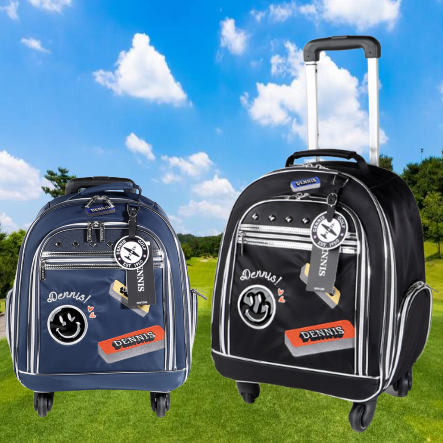 남성 여성 골프 바퀴 보스턴백 바퀴형 골프 트롤리 백