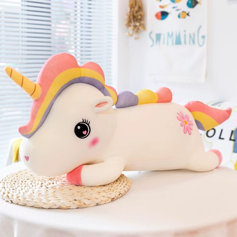 유니콘 애착 쿠션 화이트 필로우 대형 모찌 인형 수면 핑크 40cm 화이트 40cm 컬렉션주목-이벤트가격 - 상품 이미지