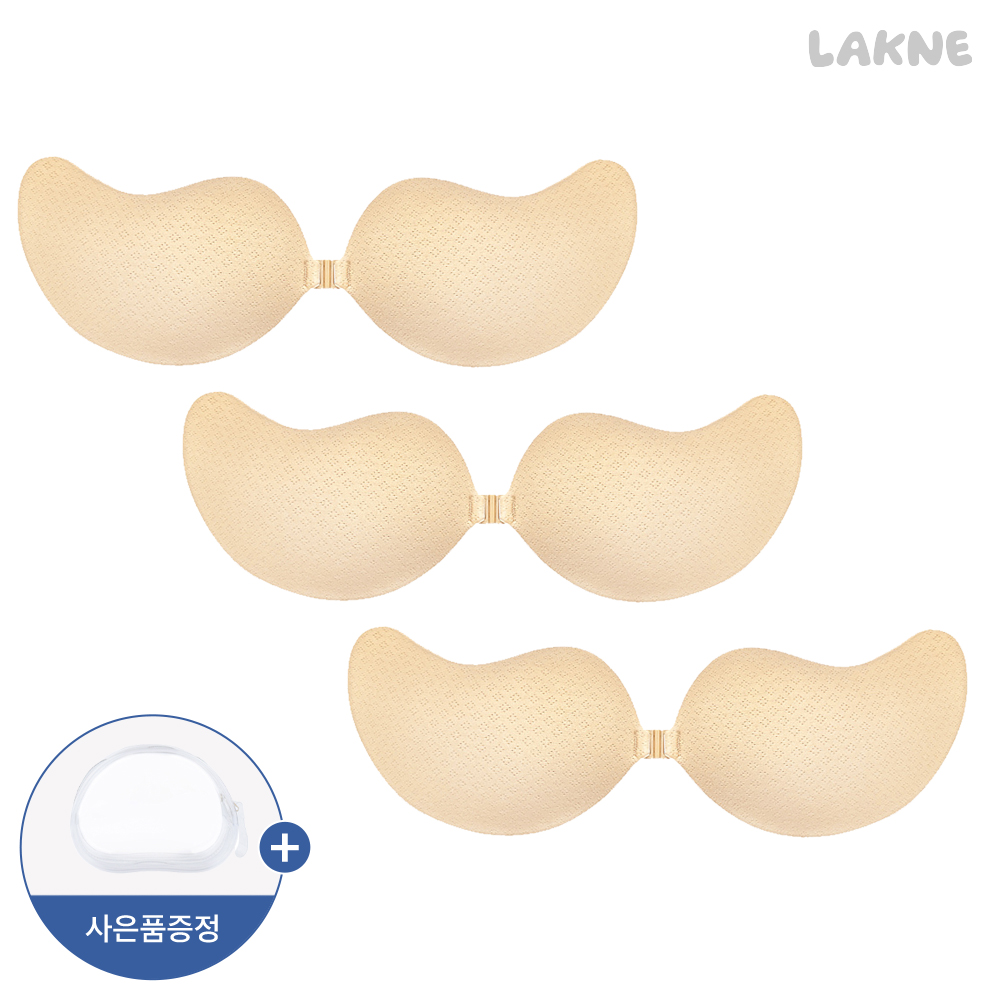 (3개세트) 라크네 패브릭 스킨핏 누드 브라 A컵 B컵 C컵 (0.5cm,1.8cm)