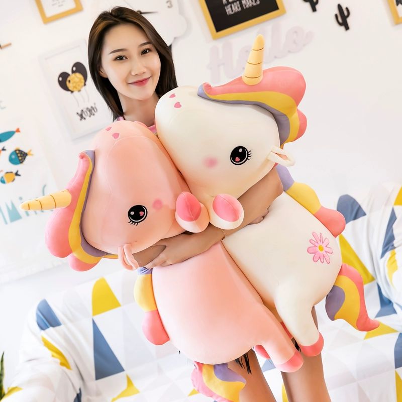 유니콘 애착 쿠션 화이트 필로우 대형 모찌 인형 수면 핑크 40cm 화이트 40cm 컬렉션주목-이벤트가격 - 상세 이미지 2