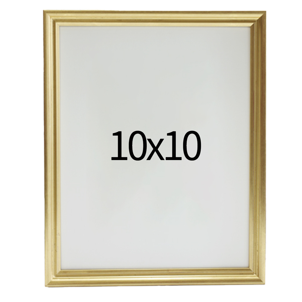 럭셔리 엔틱 원목액자 웨딩액자 우드 아크릴 프레임 스튜디오 틀 10x10 254x254mm, 골드 - 메인 이미지