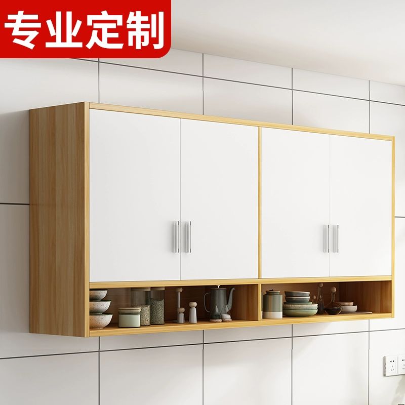 주방 벽 상부장 수납장 그릇장 벽걸이 캐비닛 선반 더블 도어 캐비닛 60x30x80 2색 조립 - 상세 이미지 3