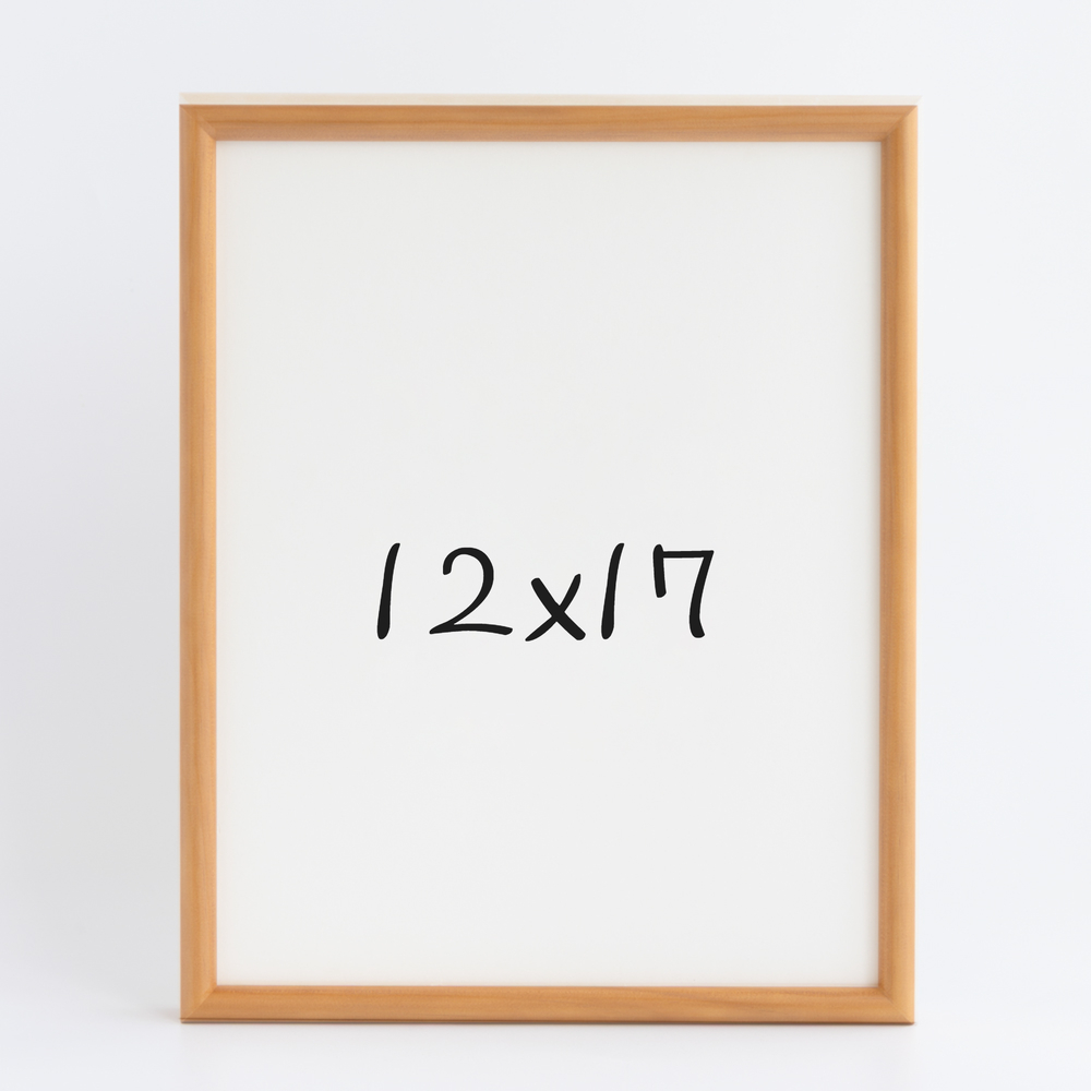프리미엄 라운드 원목액자 웨딩액자 그림 포스터 프레임 인테리어 12x17 304x431mm, 연밤 - 메인 이미지