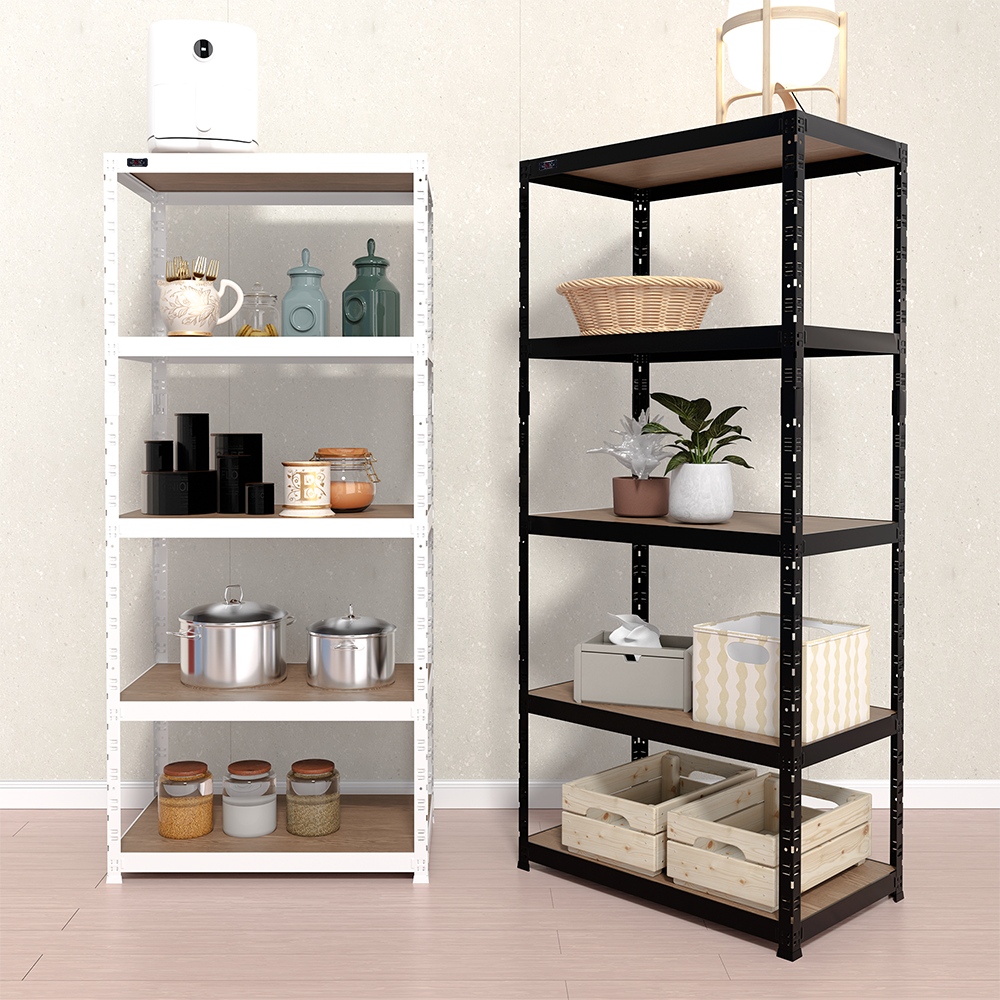 랙셈블 철제선반 조립식앵글 경량랙 세탁기 베란다 창고 무볼트 선반 8003001200 5단