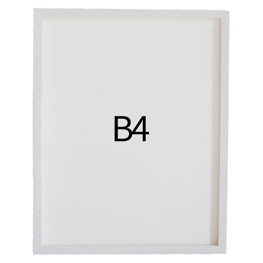리얼 12mm 원목액자 웨딩액자 그림 포스터 프레임 인테리어 B4 257x364mm, 화이트 - 메인 이미지