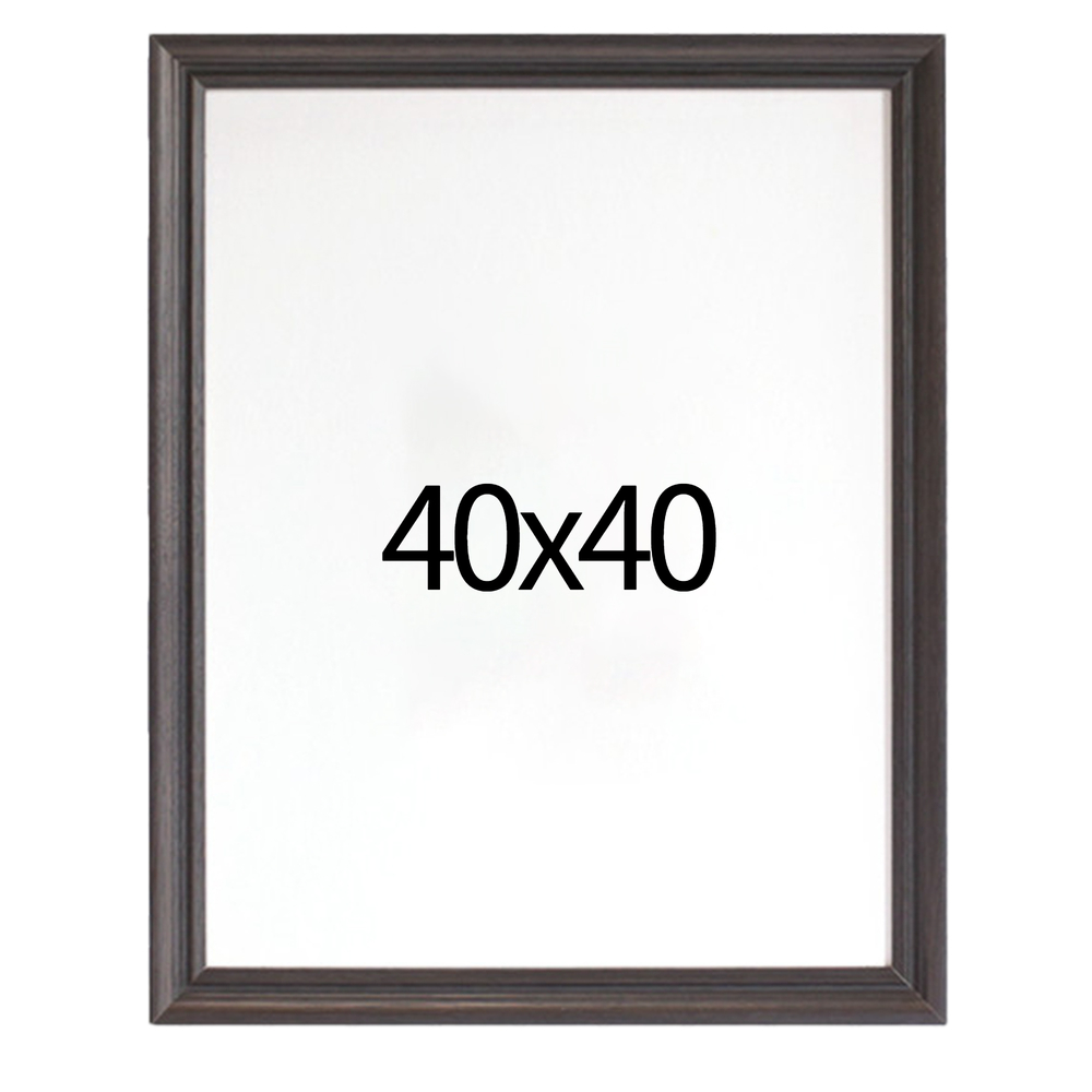 럭셔리 엔틱 원목액자 웨딩액자 우드 아크릴 프레임 스튜디오 틀 40x40 400x400mm, 블랙 - 메인 이미지