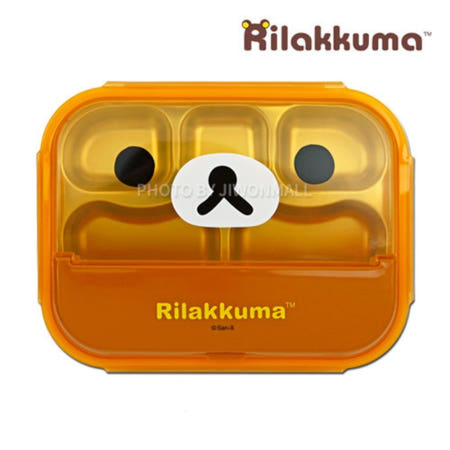 리락쿠마 멀티 스텐 식판도시락-브라운 튼튼한도시락세트