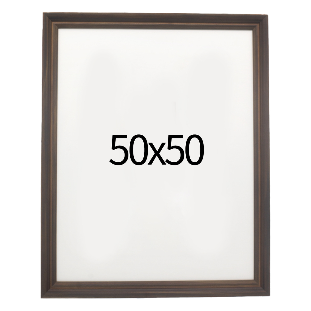 럭셔리 엔틱 원목액자 웨딩액자 우드 아크릴 프레임 스튜디오 틀 50x50 500x500mm, 진밤 - 메인 이미지