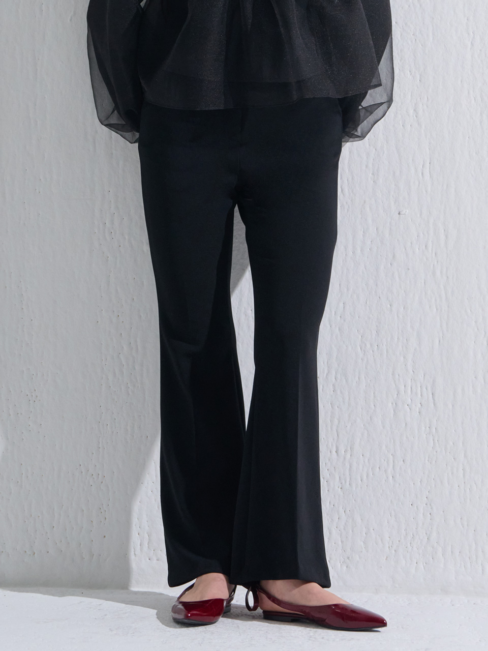 [CAMINO] 부츠컷 슬랙스 블랙 - 상품 이미지