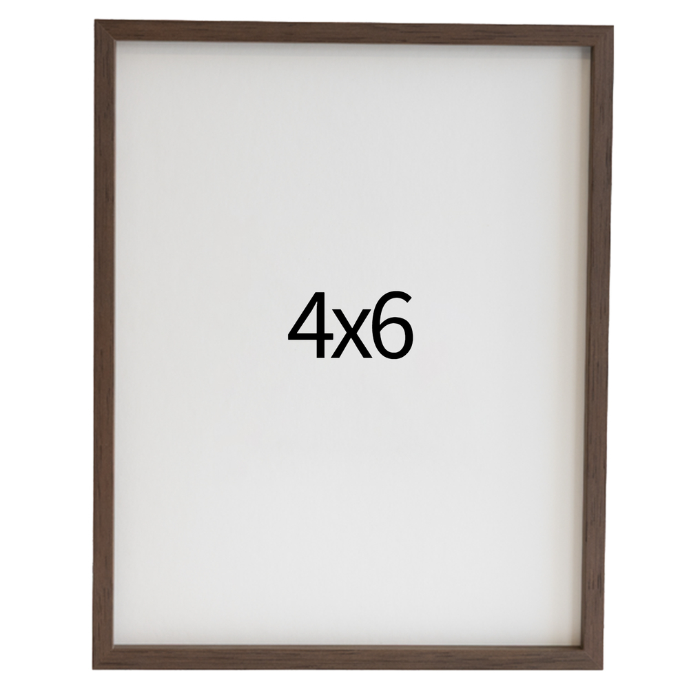 리얼 12mm 나무액자 사진액자 웨딩 포토테이블 사진인화 탁상 4x6 101x152mm, 월넛 - 메인 이미지