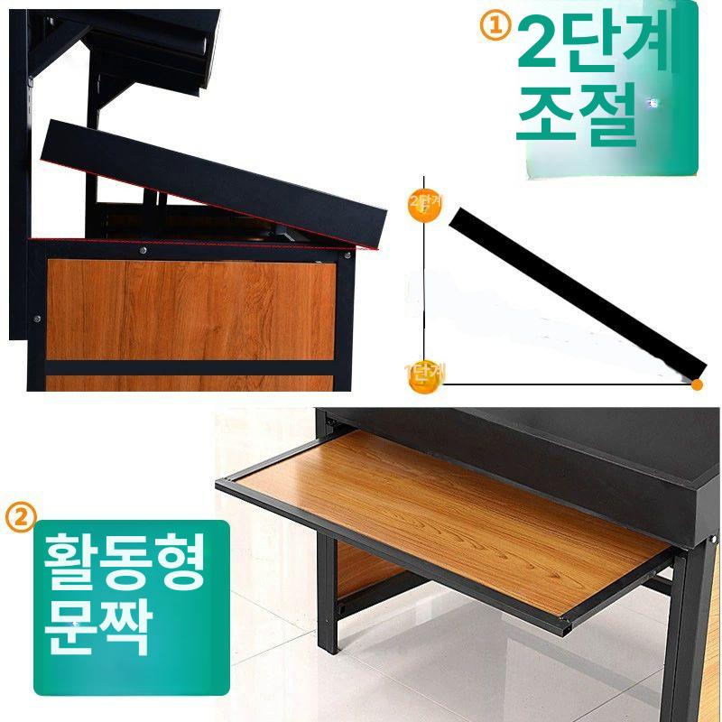 야채 진열대 채소 거치대 업소용 철제 과일매대 팬트리 식품코너 마트 이층 중도 2m 7x1m 6 그레이 - 상세 이미지 4