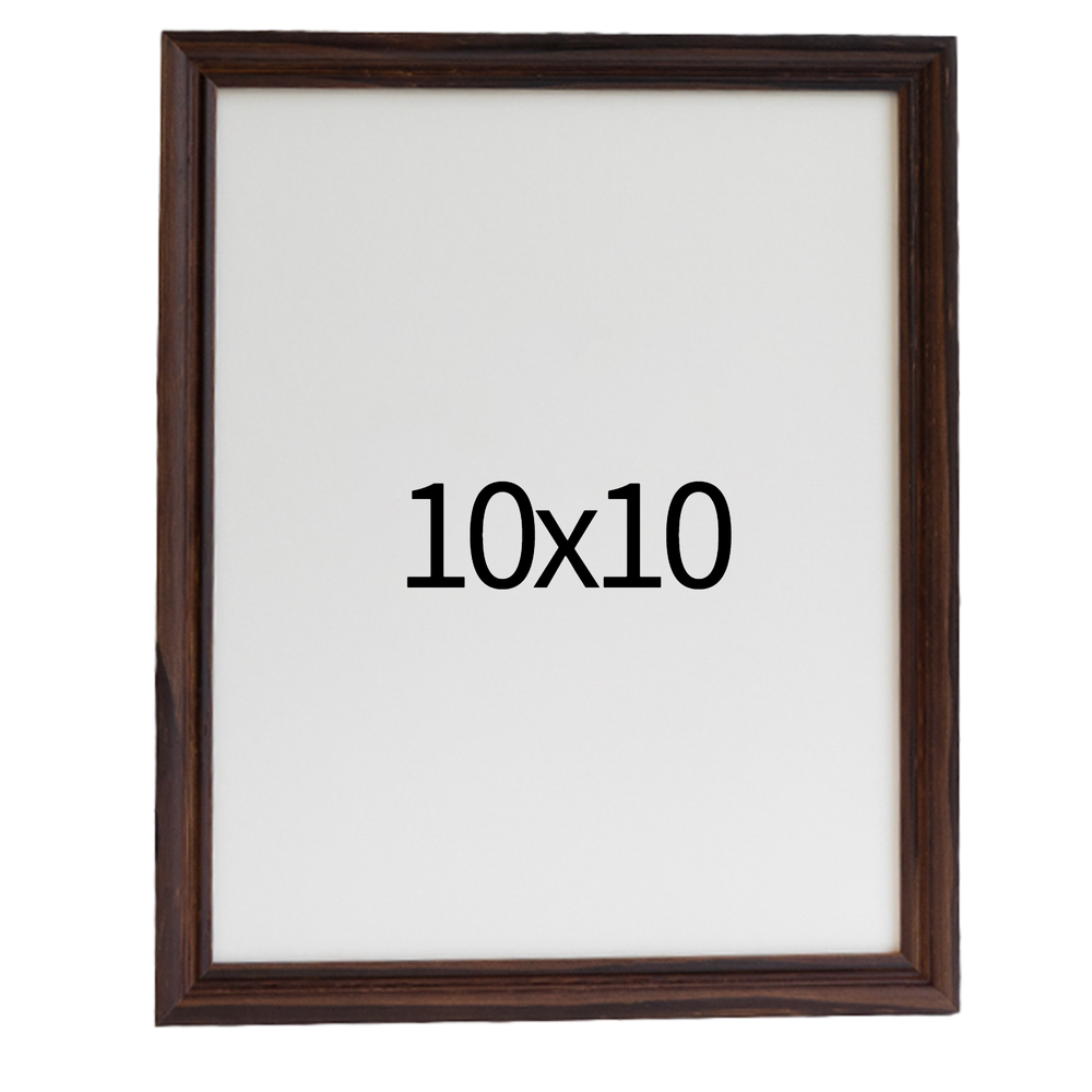 럭셔리 엔틱 원목액자 웨딩액자 우드 아크릴 프레임 스튜디오 틀 10x10 254x254mm, 버닝 - 메인 이미지