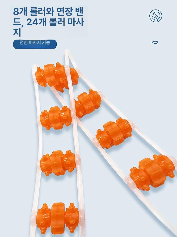 등마사지기 바디괄사 어깨 마사지 스트랩 수동롤러  마사지롤러 마사지스틱 업그레이드형 등받이바 경혈도포함 - 상세 이미지 3