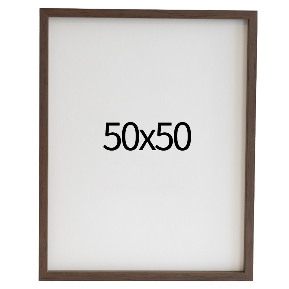 리얼 12mm 원목액자 웨딩액자 그림 포스터 프레임 인테리어 50x50 500x500mm, 월넛 - 메인 이미지